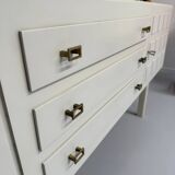 Antique geometric brutalist sideboard design from the 60s Musterring