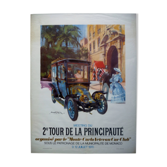 Affiche originale 2ème Tour de la Principauté de Monaco
