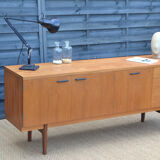 Uniflex-teak-leather sideboard