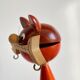 Tire-bouchon chat en bois vintage