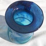 Glass blue vase