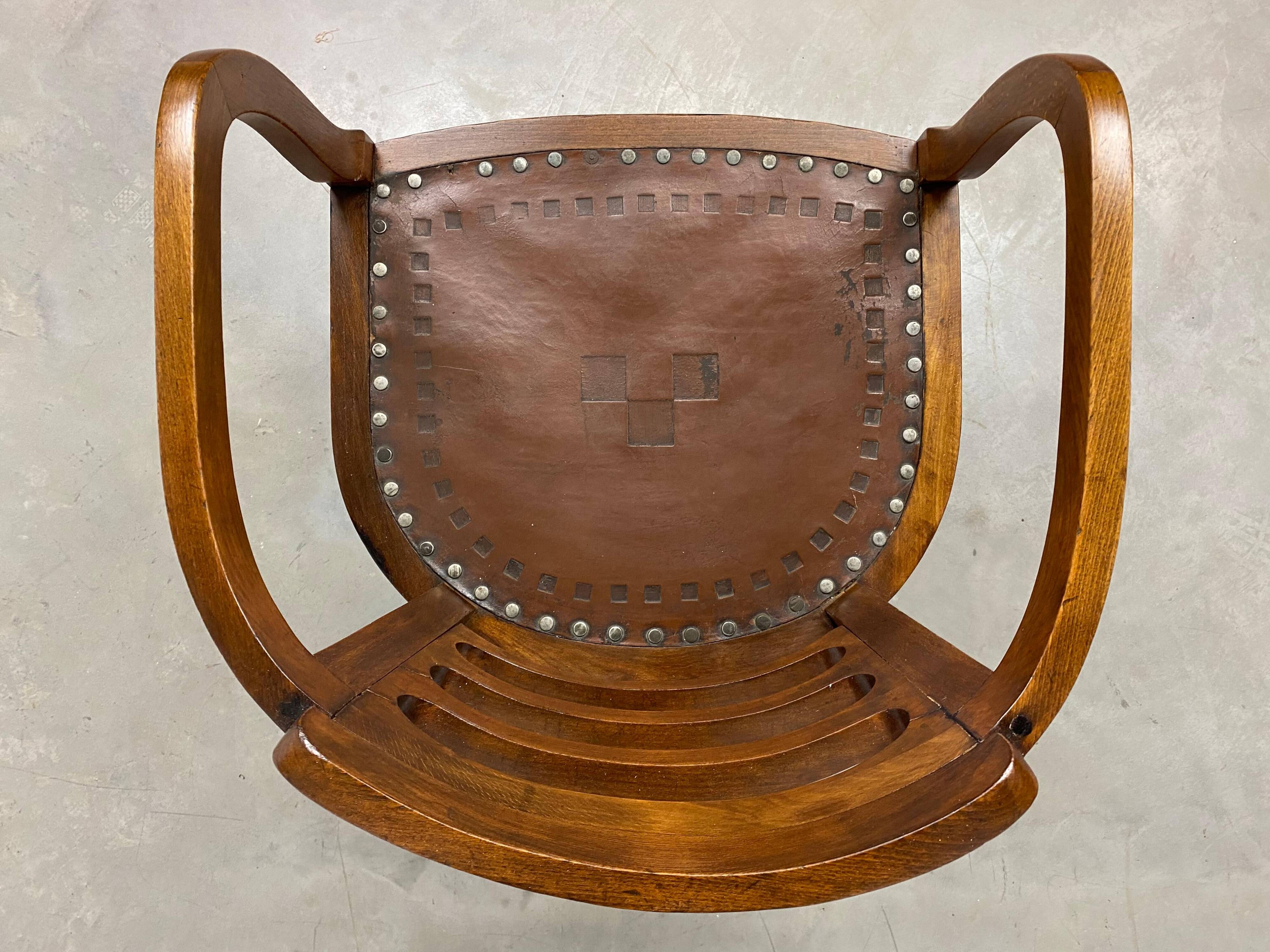 Fauteuil de bureau Sécession par Joseph Maria Olbrich