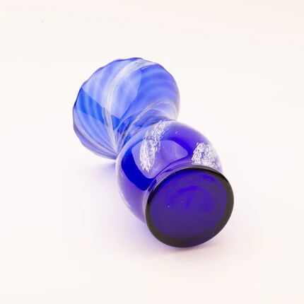 Vase bleu en verre de Murano
