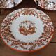 5 Saint-Amand earthenware dessert plates with Chinese decoration