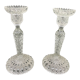 Pair of candlesticks, cut glass