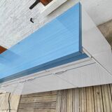 Kitchen cabinet in blue formica 4 doors 4 drawers