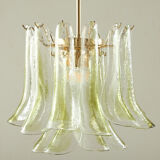 Chandelier en laiton et en verre de Murano La Murrina, années 1970