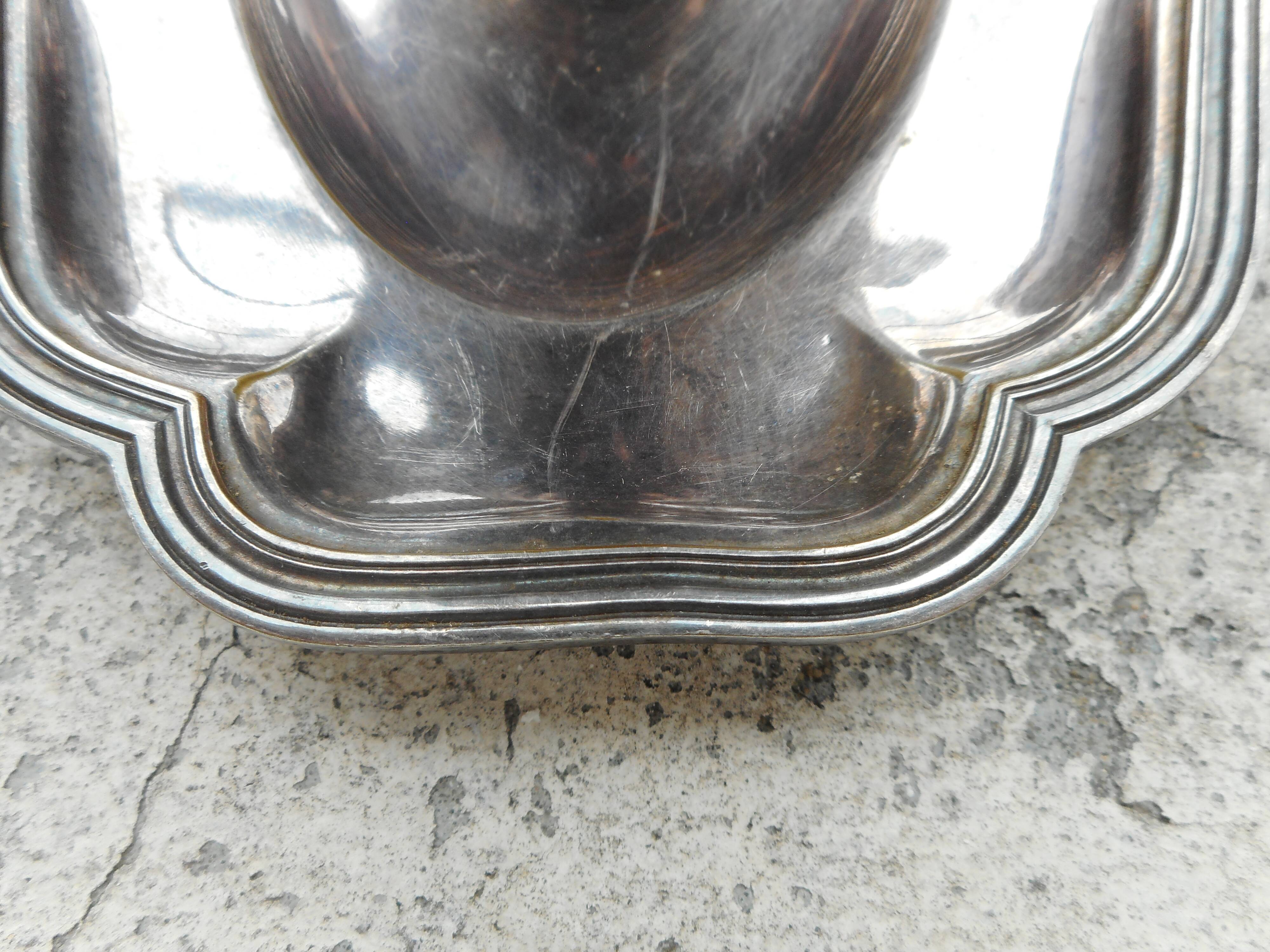 Silver plated sauce boat