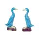 Vintage Duck Figurine Figure Couple Blue Chinese Porcelain 12cm
