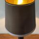Vintage column lamp in leather and silver brass 60s-70s