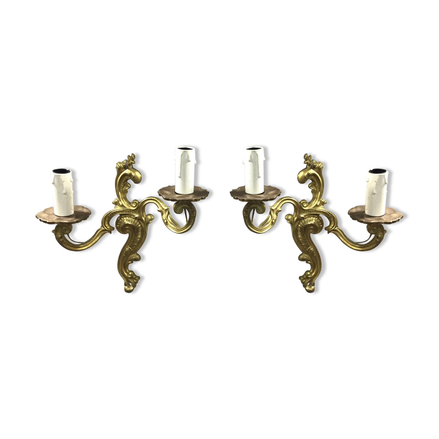 Pair of Louis XV style bronze sconces