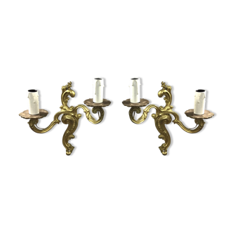 Pair of Louis XV style bronze sconces