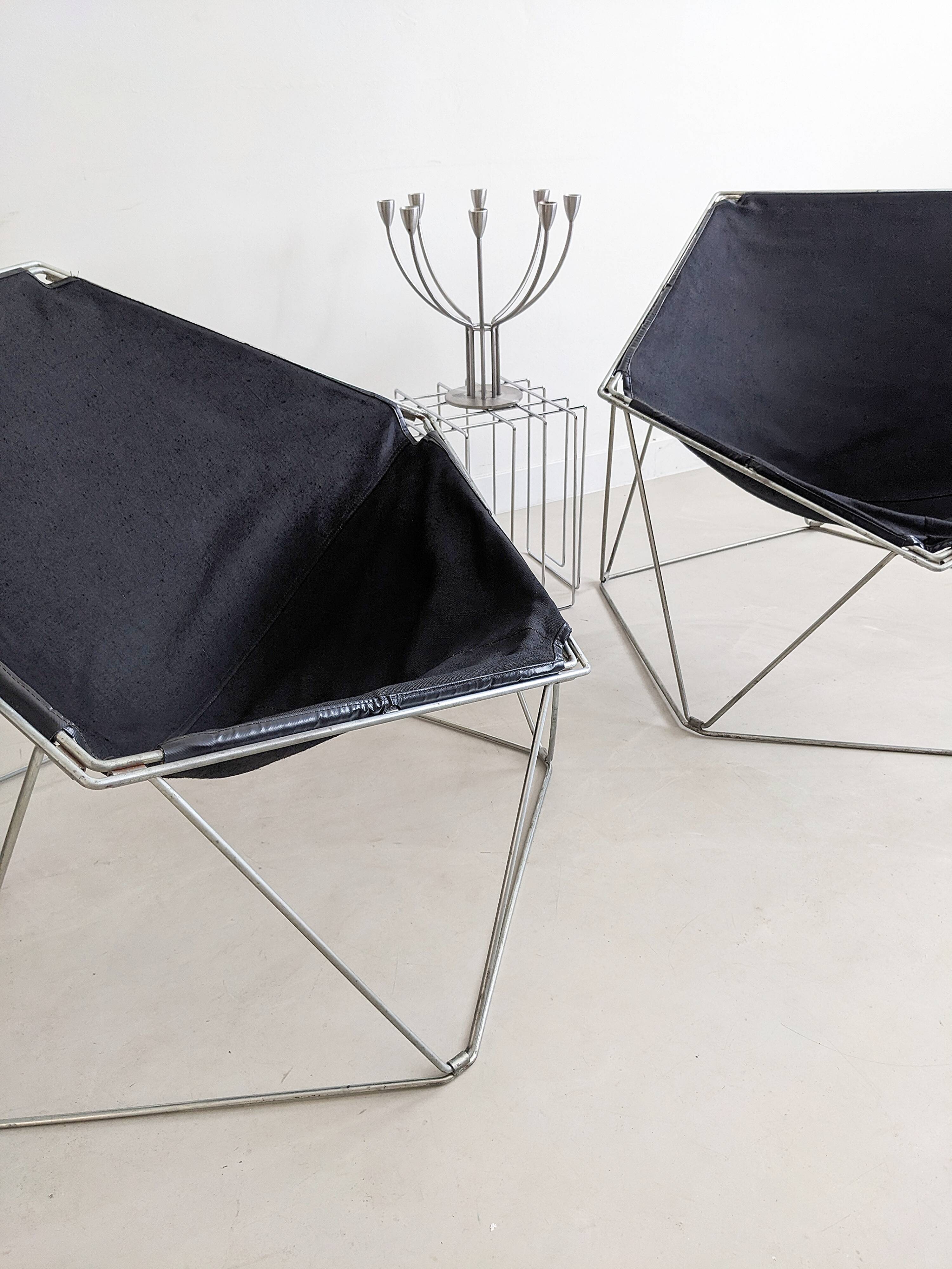 Set of 2 'Penta' Chairs by Jean-Paul Barry & Kim Moltzer for Bofinger 1960's