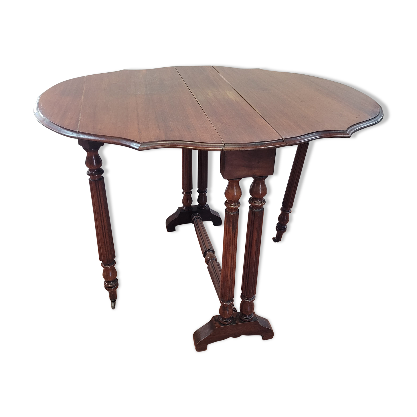 Table get leg en acajou