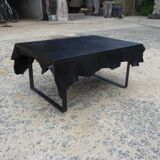 Table basse gainée de cuir