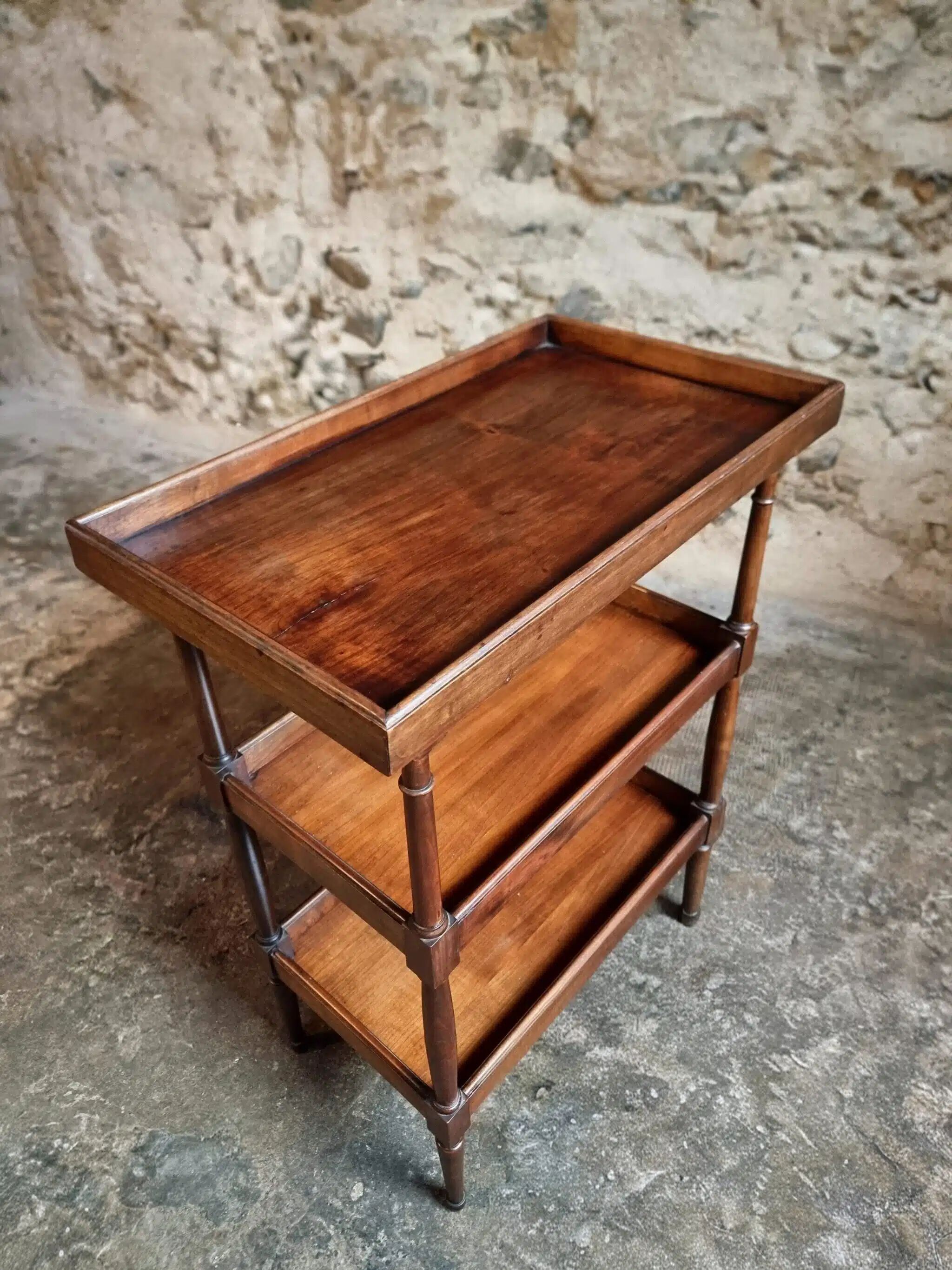 Vintage French shelf in cherry wood, 1920s.