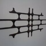 Large German Brutalist Iron Wall Sculpture, 1960s