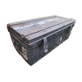Large metal case vintage metal trunk
