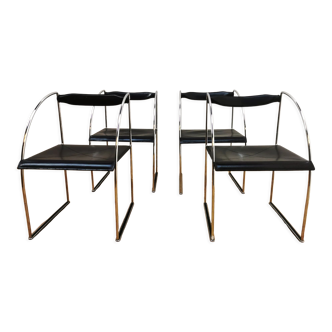 Suite de 4 chaises Patoz par Francesco Soro pour ICF Italie