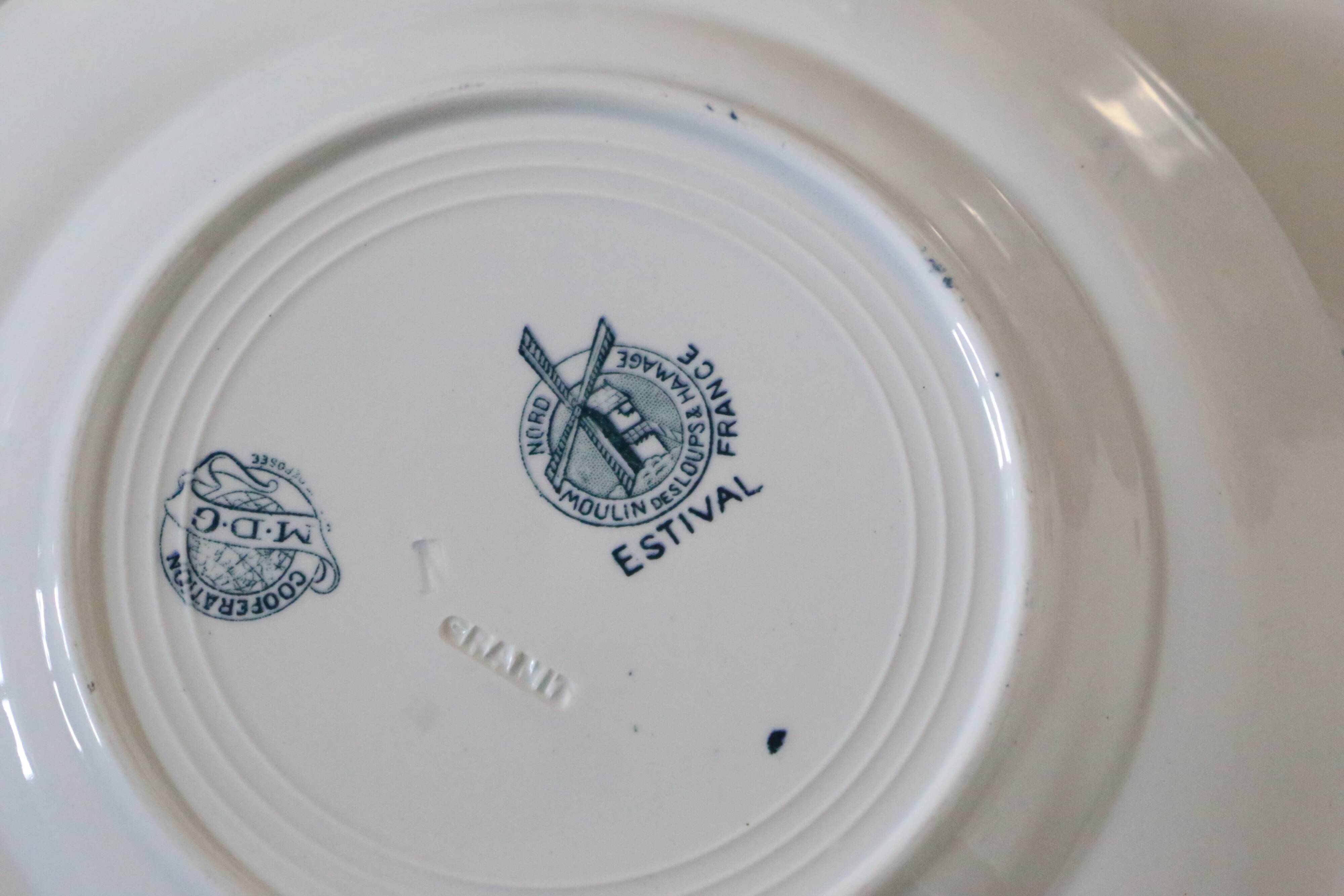 Dessert plates x9, iron earth, Estival model by Saint Amand