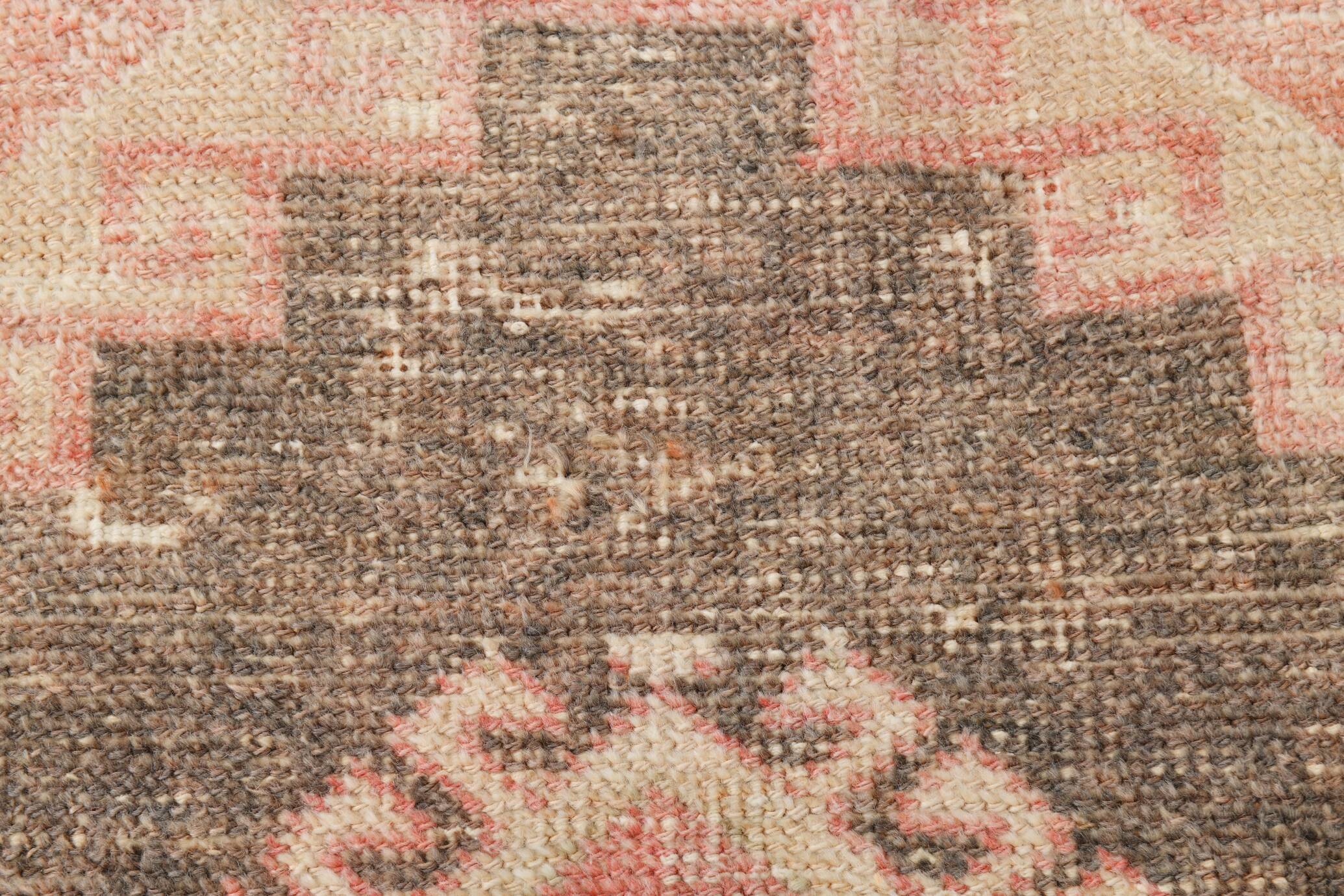 3x10 Faded Colors Vintage Carpet, Vintage Wool Runner Rug, 85x300