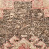 3x10 Faded Colors Vintage Carpet, Vintage Wool Runner Rug, 85x300