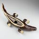Vintage ceramic crocodile sculpture from Bassano, Italy, 1980s.