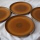 Ensemble de 4 grandes assiettes plates en grès vintage