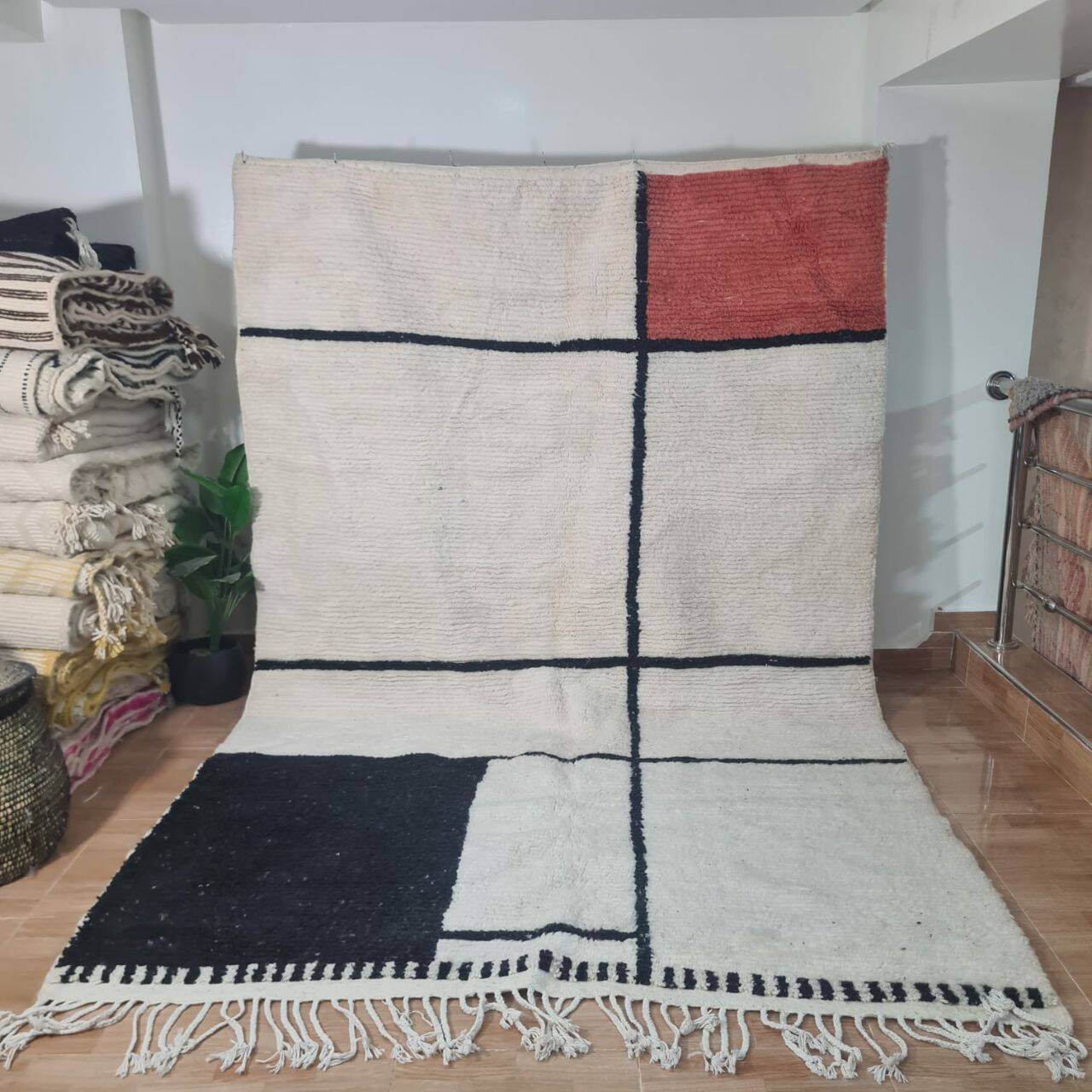 Handmade wool Berber rug 300X200 cm
