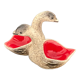 Duo goose-shaped goose and pepper shaker in ceramic