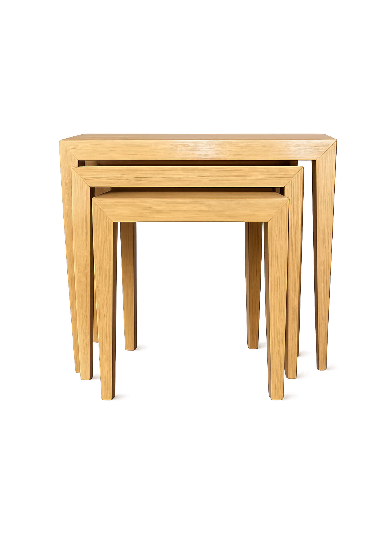 Nesting tables in oak by Severin Hansen