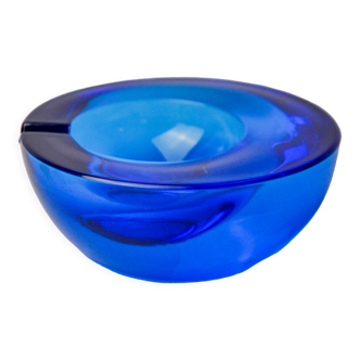 Blue Sommerso ashtray by Seguso, Murano glass, Italy, 1970