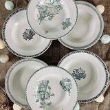 Set of 6 old hollow plates