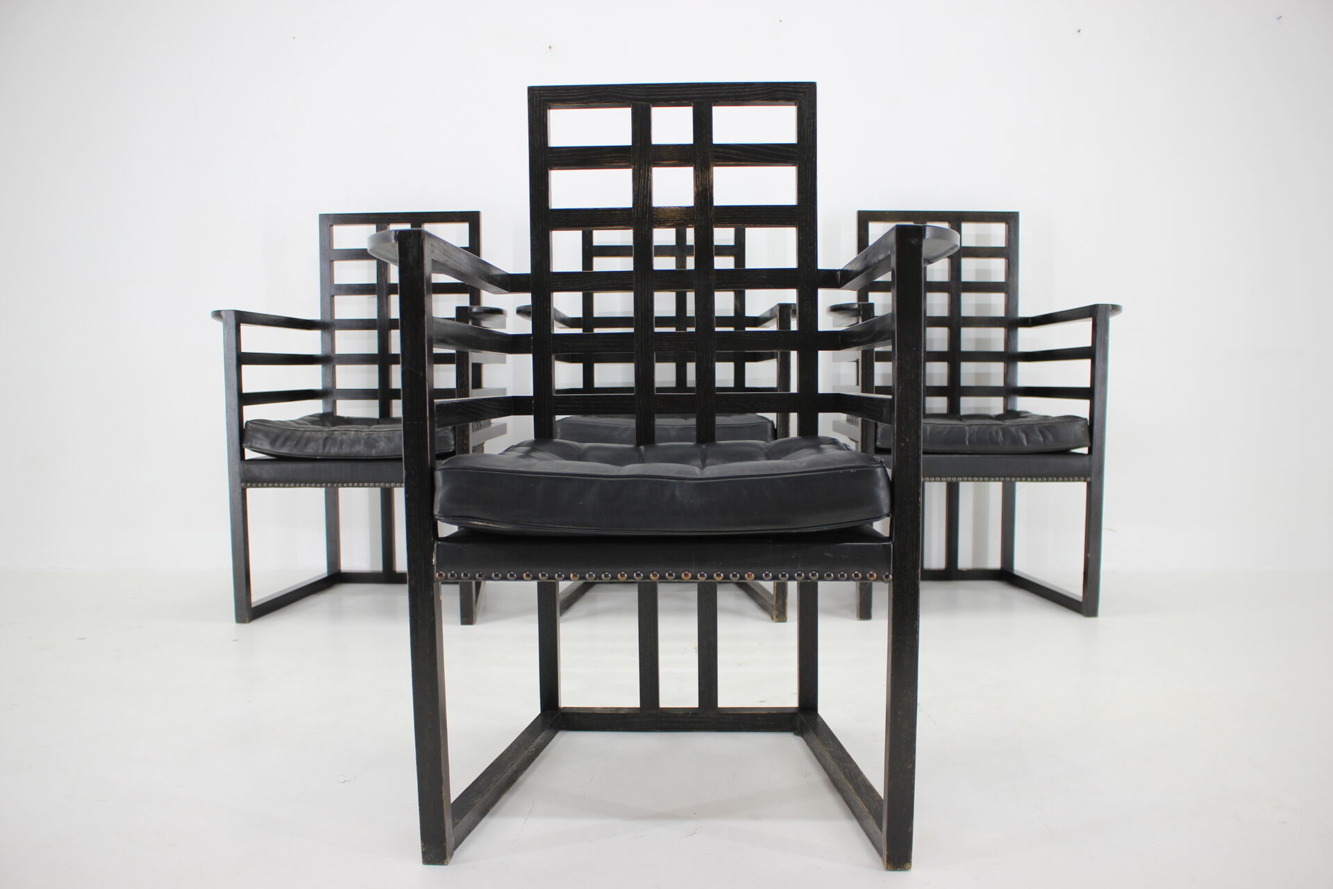 Set of Four Josef Hoffmann Armloffel Chairs Made By Wittmann,Austria