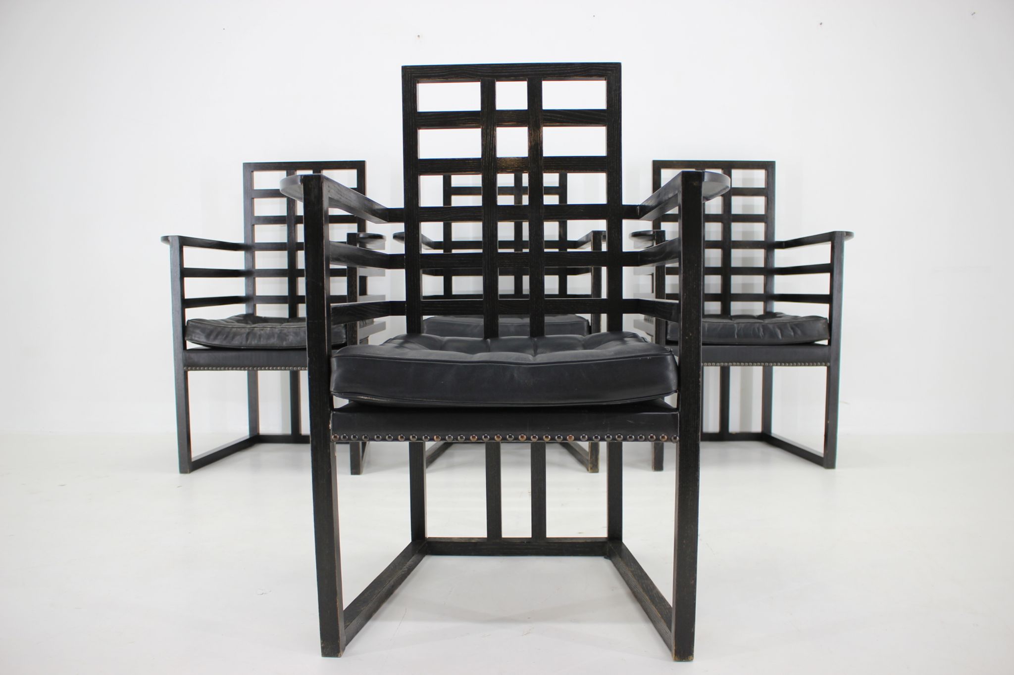 Set of Four Josef Hoffmann Armloffel Chairs Made By Wittmann,Austria