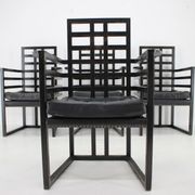 Set of Four Josef Hoffmann Armloffel Chairs Made By Wittmann,Austria