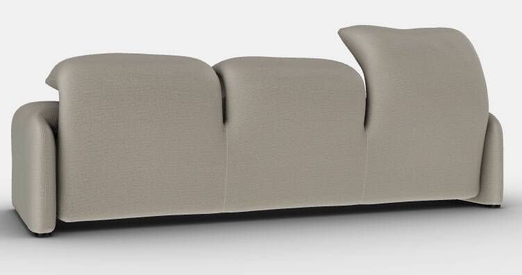 High-end gray sofa Maralunga by Vico Magistretti for Cassina
