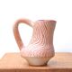 Pink scarified pitcher by Henry Algan, 60s