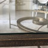 Table  fer forgé bronze et verre