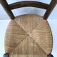 Brutalist straw wooden chair