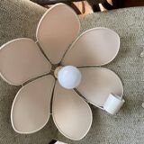 Hanging flower lampshade in fine canvas