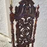 Pair of large chairs to restore in carved wood of the xix th century ref je