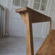 Church pew, pitchpin bed with a light oak waxed finish.
