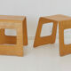 Pair of Benjamin stools tables by Lisa Norinder IKEA vintage 90s