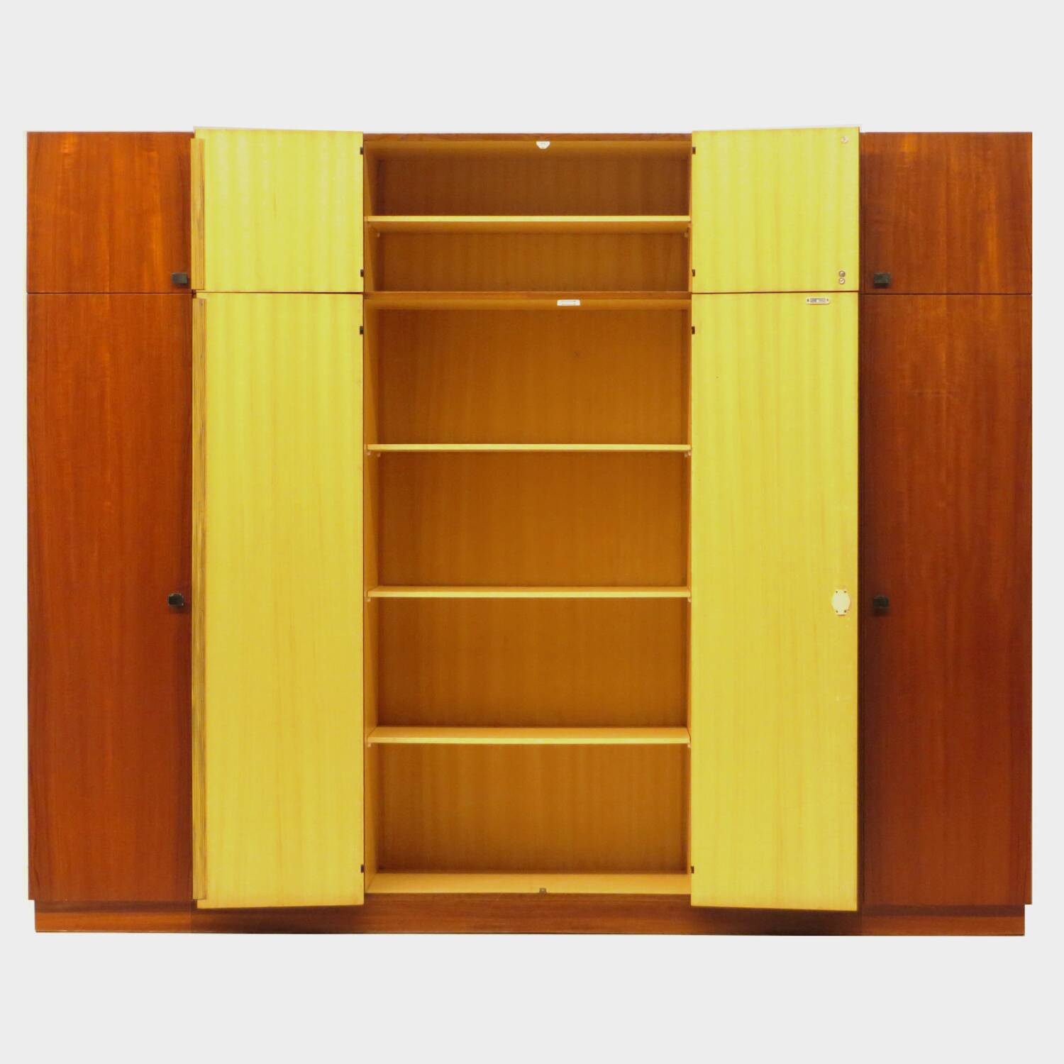 Large vintage mid century modern XL wardrobe in teak, 1960s