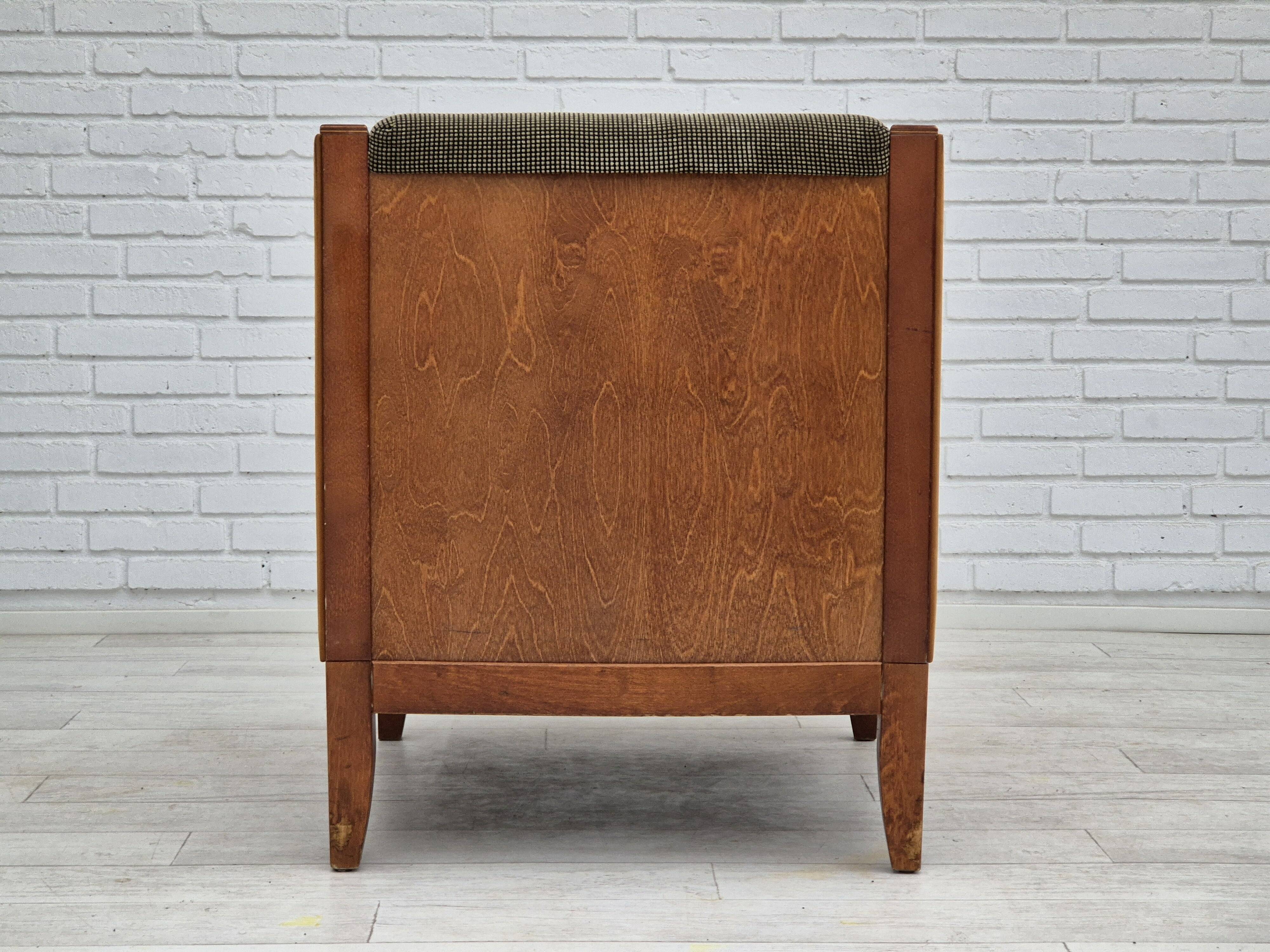 Années 1970, chaise longue scandinave, très bon état d'origine, style art déco.