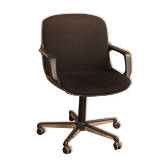 70s wheeled comfort armchair