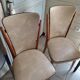 Chaises bois et simili cuir assise année 60