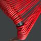 Set de 4 chaises Spaghetti rouges – Design italien 70s – style Belotti