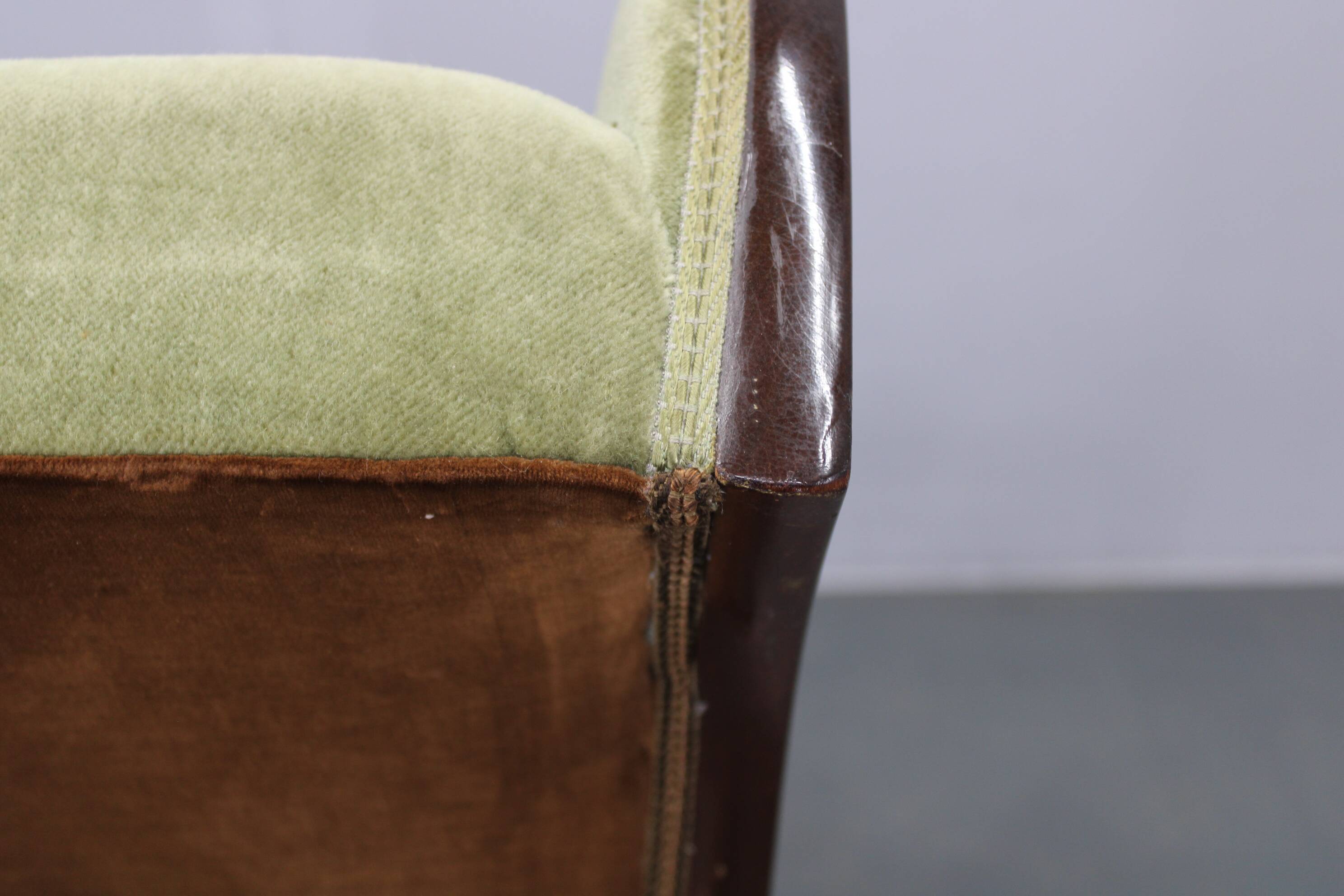 Danish mid-century wingback armchair by Frits Henningsen, 1950s